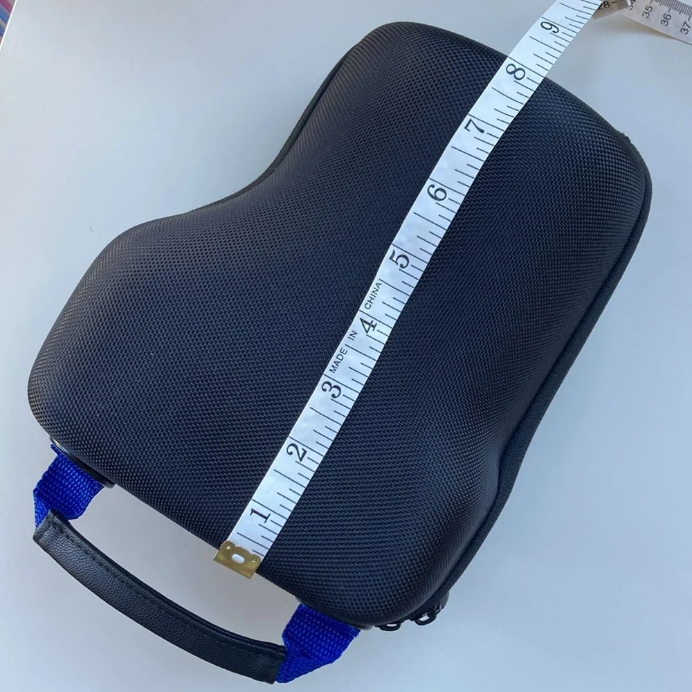 Hard carrying case for long-lens camera with strap